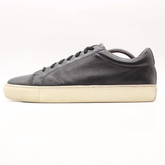 SUITSUPPLY Damian Men's Size 10.5 Black Leather Lace Up Sneakers